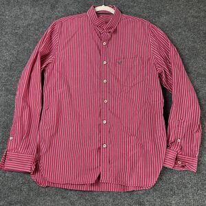 American Eagle Outfitters Mens Large Vintage Fit Button Down Shirt Pink Striped